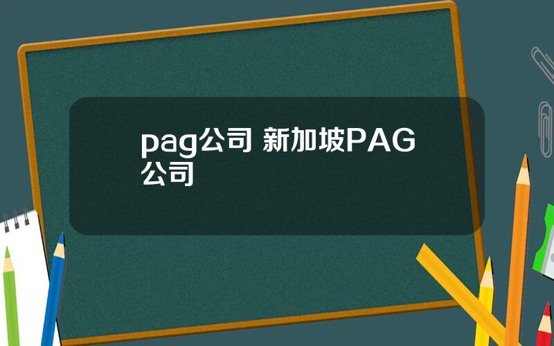 pag公司 新加坡PAG公司